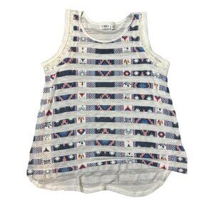 Cato Girls Blue & White Stripped Tank Top